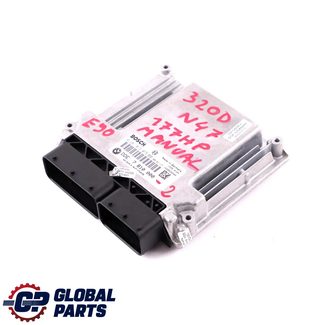 N47 Engine Control Unit ECU DDE to BMW E60 E81 E87 LCI E90 120d 320d 520d with Part number 7810000 BMW E60 E81 E87 LCI E90 120d 320d 520d N47 Engine Control Unit ECU DDE - SKU 7810000 - Part number 7810000