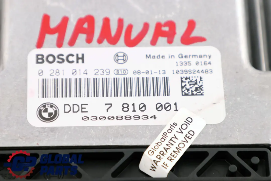 N47 Diesel Engine DDE ECU Control Unit to BMW 1 3 Series E81 E87 LCI E90 with Part number 7810001 BMW 1 3 Series E81 E87 LCI E90 N47 Diesel Engine DDE ECU Control Unit - SKU 7810001 - Part number 7810001