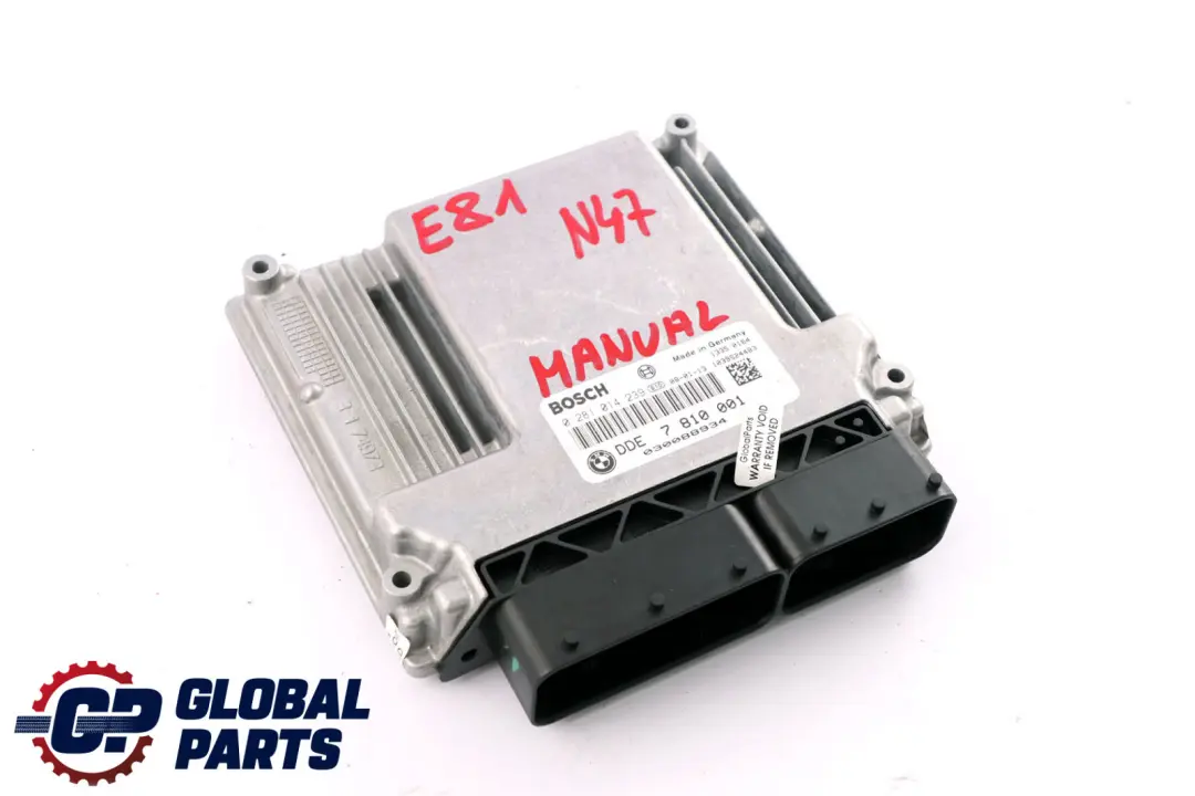 N47 Diesel Engine DDE ECU Control Unit to BMW 1 3 Series E81 E87 LCI E90 with Part number 7810001 BMW 1 3 Series E81 E87 LCI E90 N47 Diesel Engine DDE ECU Control Unit - SKU 7810001 - Part number 7810001