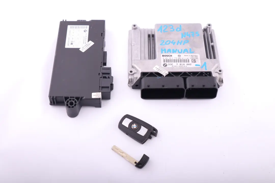 BMW 1 Series E81 E82 E87 LCI E88 N47S 123d ECU Kit DDE CAS 3 Key Manual - SKU 7810002-1 - Part number 7810002