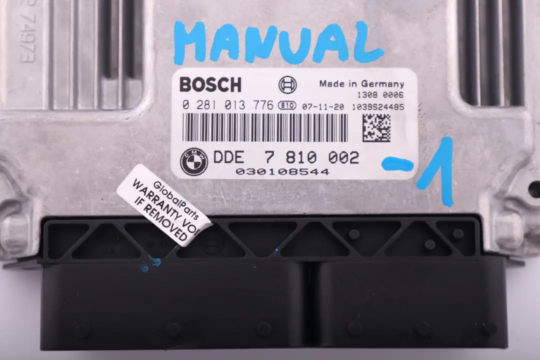 BMW 1 Series E81 E82 E87 LCI E88 N47S 123d ECU Kit DDE CAS 3 Key Manual - SKU 7810002-1 - Part number 7810002