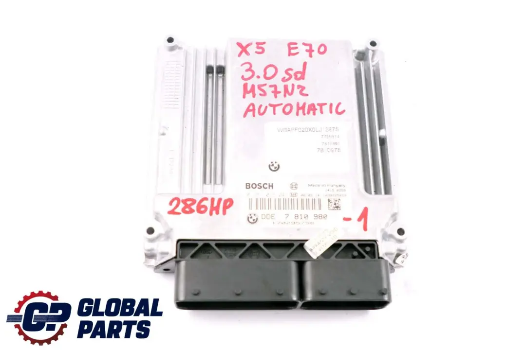 BMW E60 E90 X5 E70 3.0sd 335d 535d M57N2 Engine ECU KIT DDE CAS3 + Key - SKU 7810980-1 - Part number 7810980
