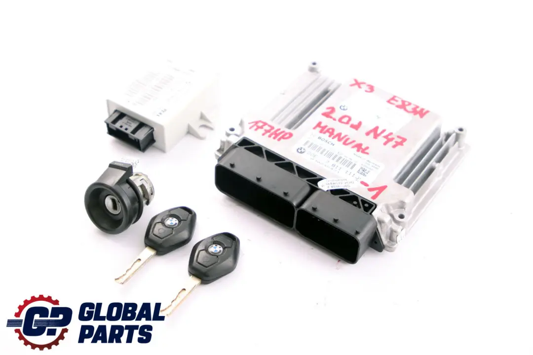 BMW X3 E83 LCI 2.0d N47 Engine ECU Kit DDE + EWS IV + Key Manual - SKU 7811111-1 - Part number 7811111
