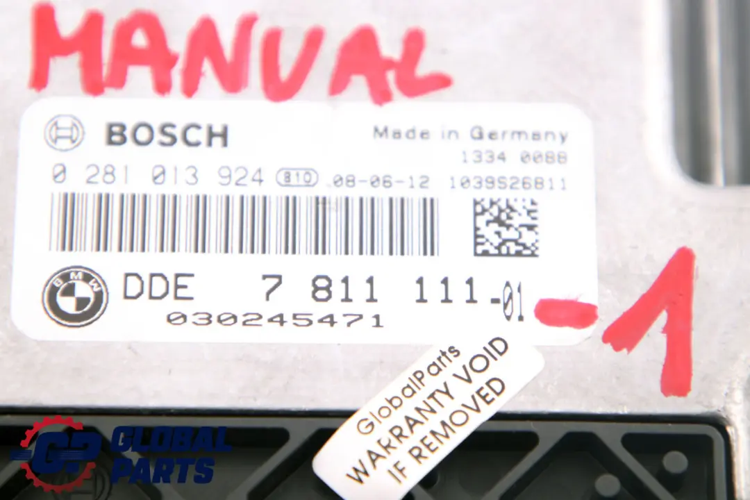 BMW X3 E83 LCI 2.0d N47 Engine ECU Kit DDE + EWS IV + Key Manual - SKU 7811111-1 - Part number 7811111