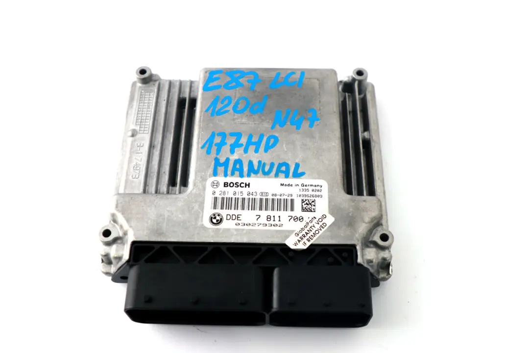 N47 Steuergerät DDE CAS 3 Schlüssel für BMW 1 3 E81 E87 LCI E90 E91 320d mit Teilenummer 7811700 BMW 1 3 E81 E87 LCI E90 E91 320d N47 Steuergerät DDE CAS 3 Schlüssel - SKU 7811700 - Teilenummer 7811700