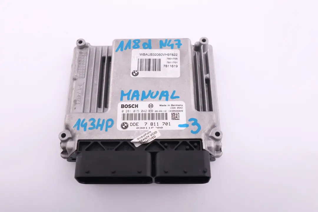 BMW E81 E87N E90 E91 N47 Kit Unite de Commande Du Moteur Dde CAS3 +Cle - SKU 7811701-3 - Numéro de pièce 7811701