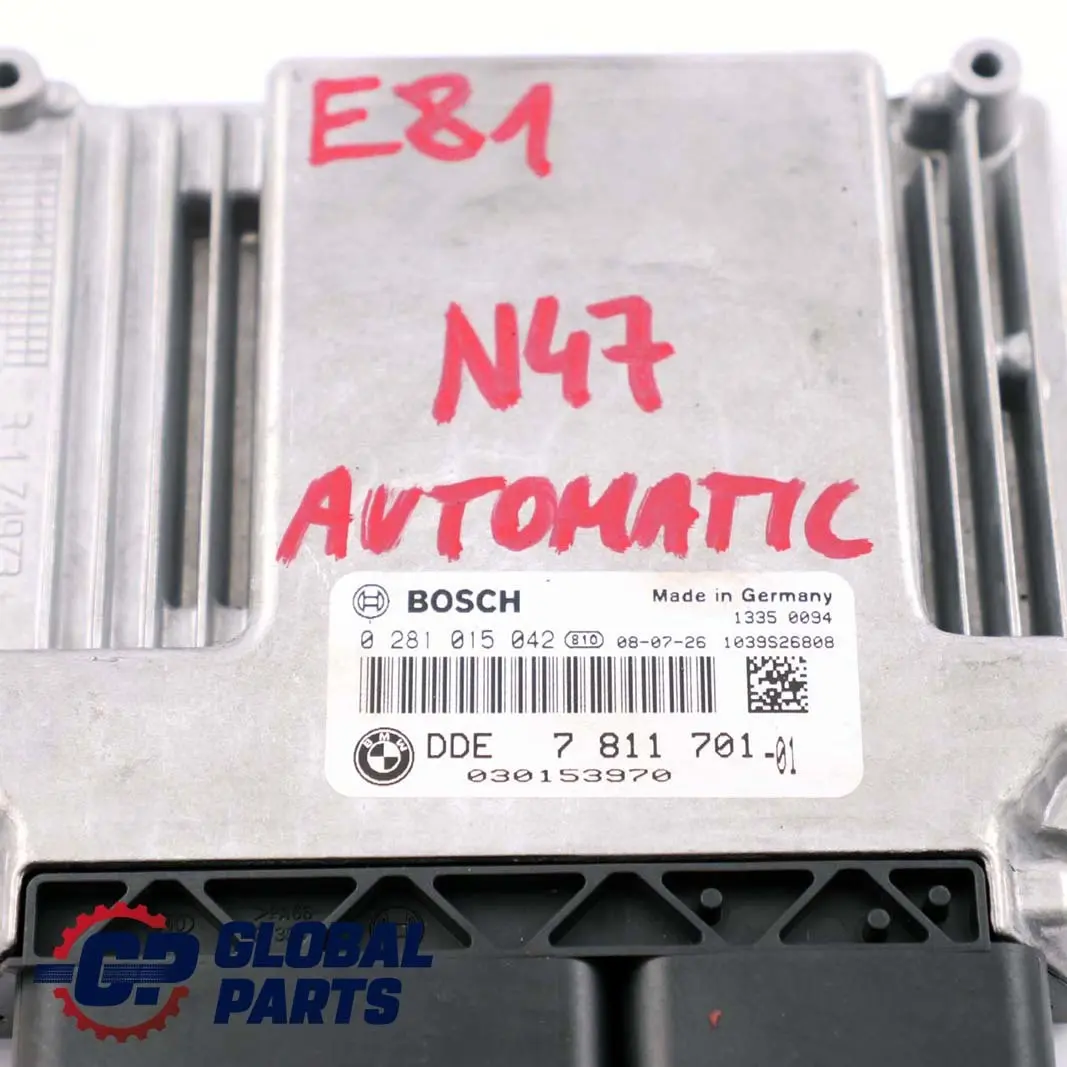 N47 DDE Unidad Control Motor Diesel ECU Automático para BMW E87 LCI E90 E91 con número de pieza 7811701 BMW E87 LCI E90 E91 N47 DDE Unidad Control Motor Diesel ECU Automático - SKU 7811701 - Número de pieza 7811701