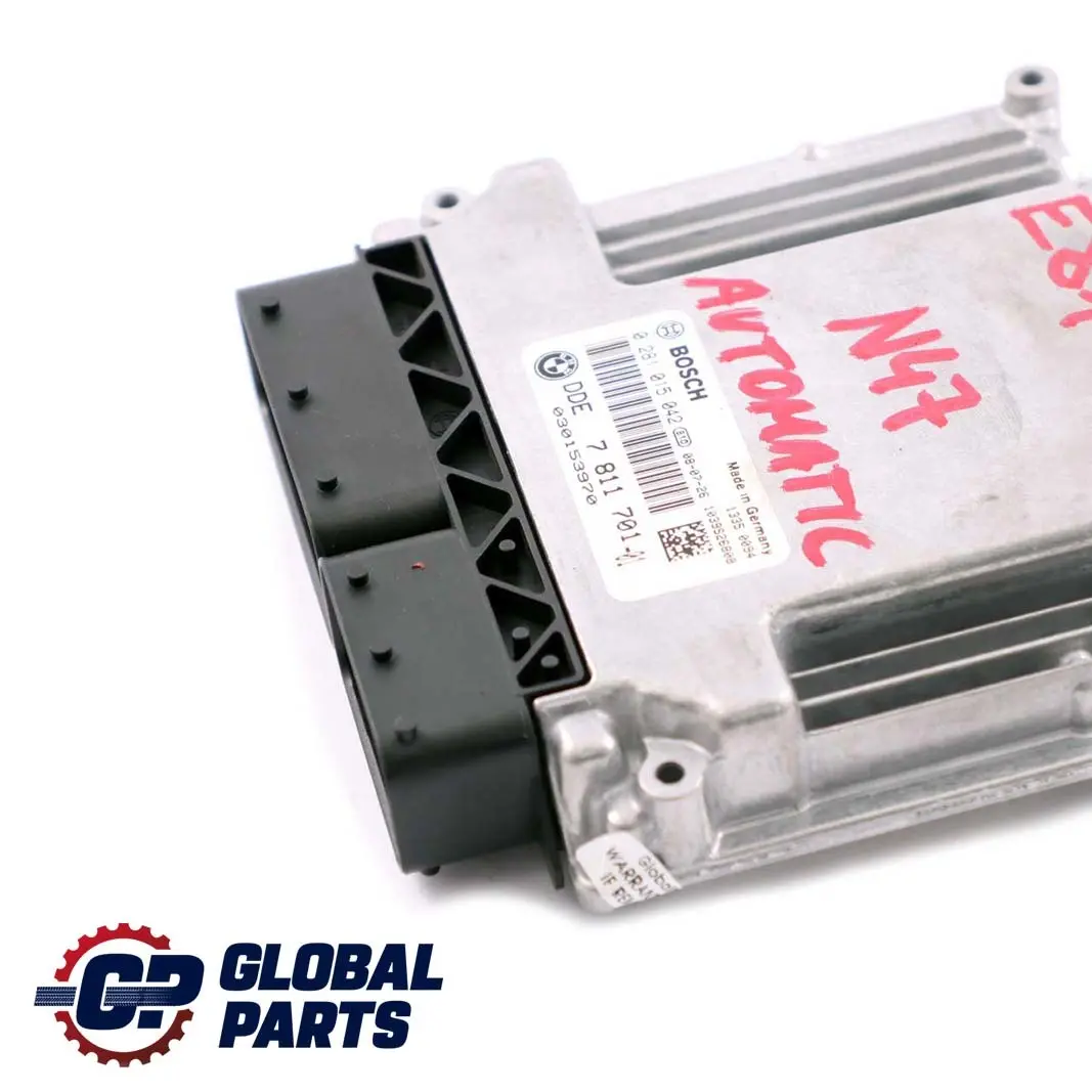 N47 DDE Unità controllo motore Diesel ECU Automatico per BMW E87 LCI E90 E91 con numero di parte 7811701 BMW E87 LCI E90 E91 N47 DDE Unità controllo motore Diesel ECU Automatico - SKU 7811701 - Numero di parte 7811701