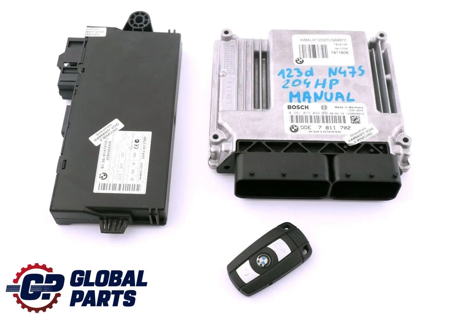 BMW E81 E82 E87 LCI E88 N47S 123d ECU Kit DDE CAS 3 Key 7811702 Manual