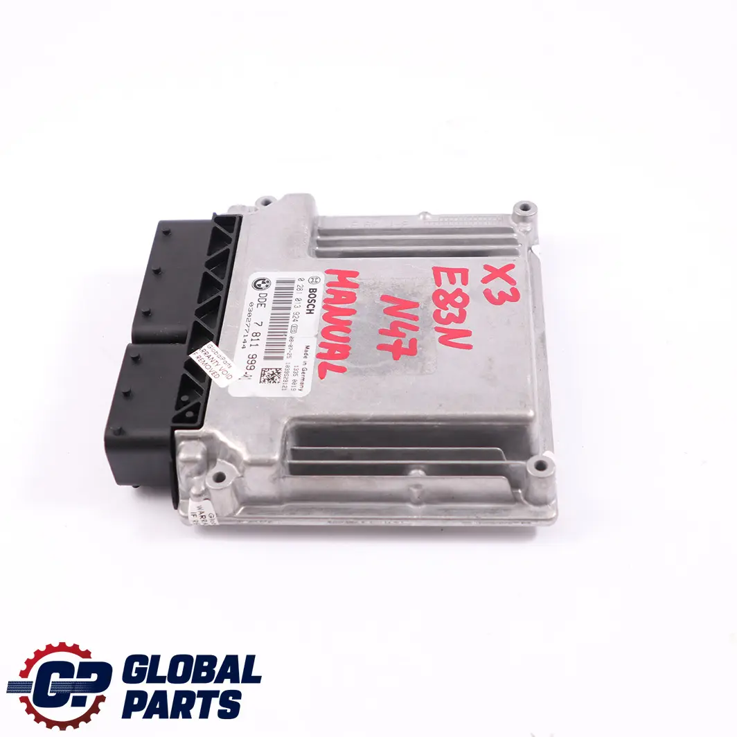 BMW X3 E83 LCI 2.0d N47 177CV Motor Unidad de Control ECU DDE Manual - SKU 7811999 - Número de pieza 7811999