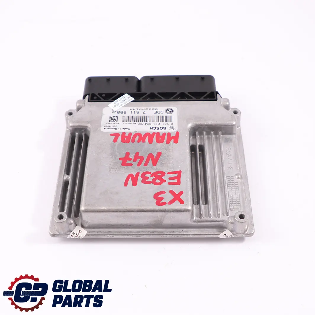N47 177HP Diesel Engine Control Unit ECU DDE Manual to BMW X3 E83 LCI 2.0d with Part number 7811999 BMW X3 E83 LCI 2.0d N47 177HP Diesel Engine Control Unit ECU DDE Manual - SKU 7811999 - Part number 7811999