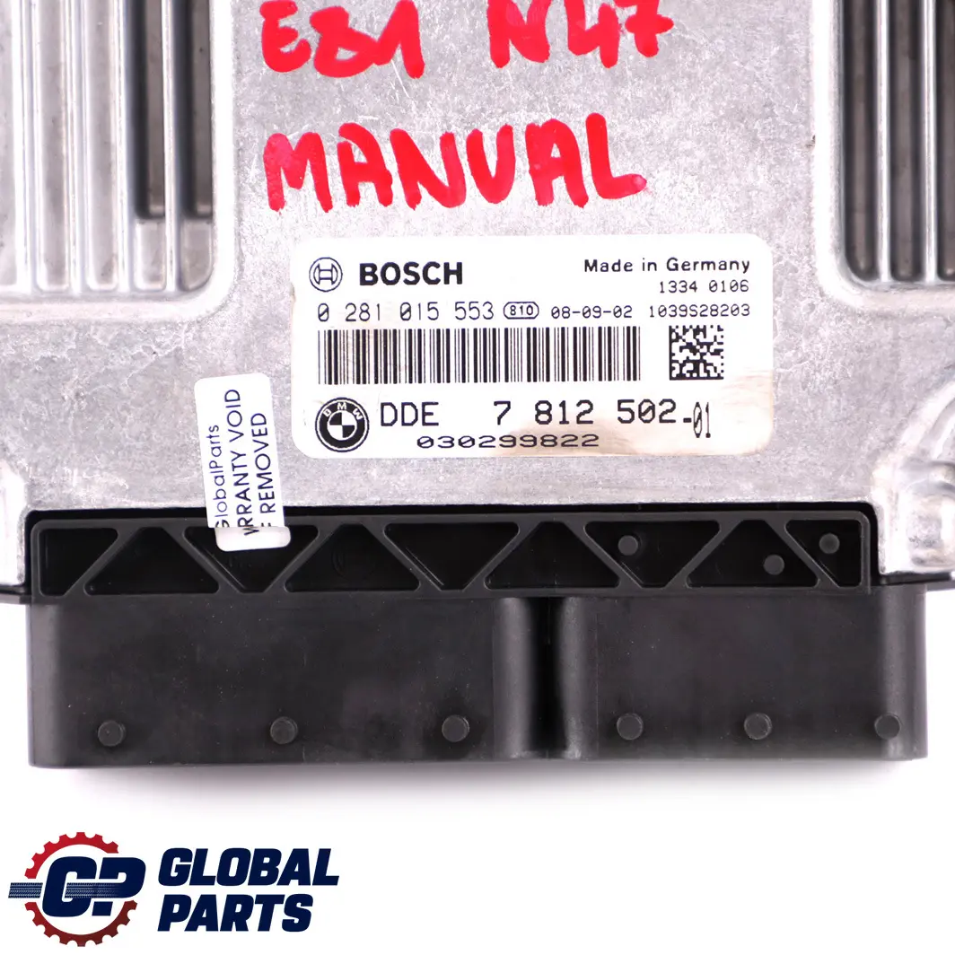 N47S Engine Control Unit ECU DDE Manual to BMW E81 E82 E87 LCI E88 123d with Part number 7812502 BMW E81 E82 E87 LCI E88 123d N47S Engine Control Unit ECU DDE Manual - SKU 7812502 - Part number 7812502