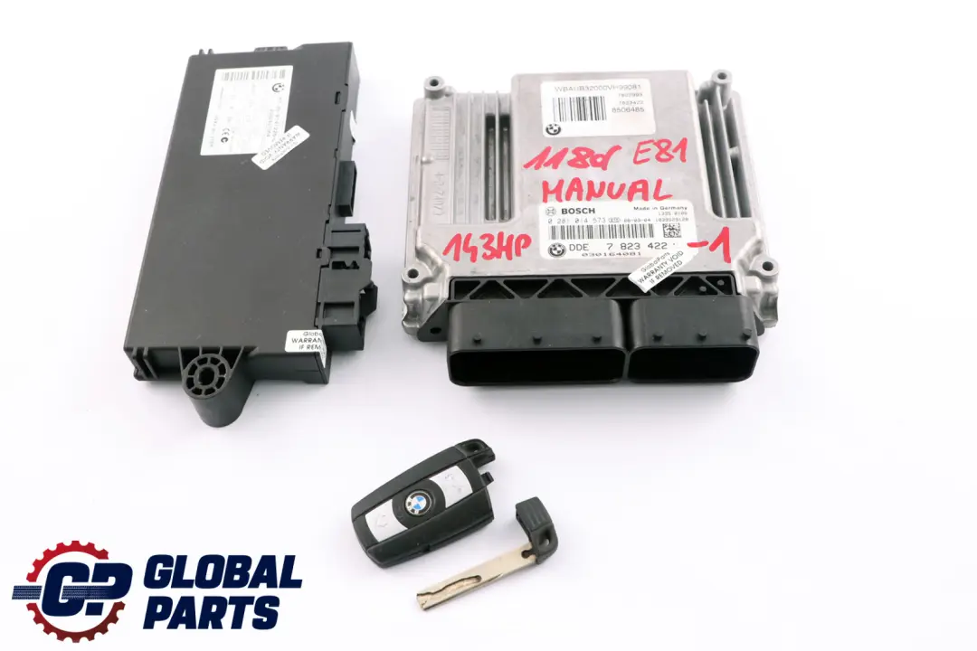 BMW E81 E87 E90 LCI 118d 318d N47 Moteur Contrôleur ECU Kit DDE CAS3 Clé - SKU 7823422-1 - Numéro de pièce 7823422