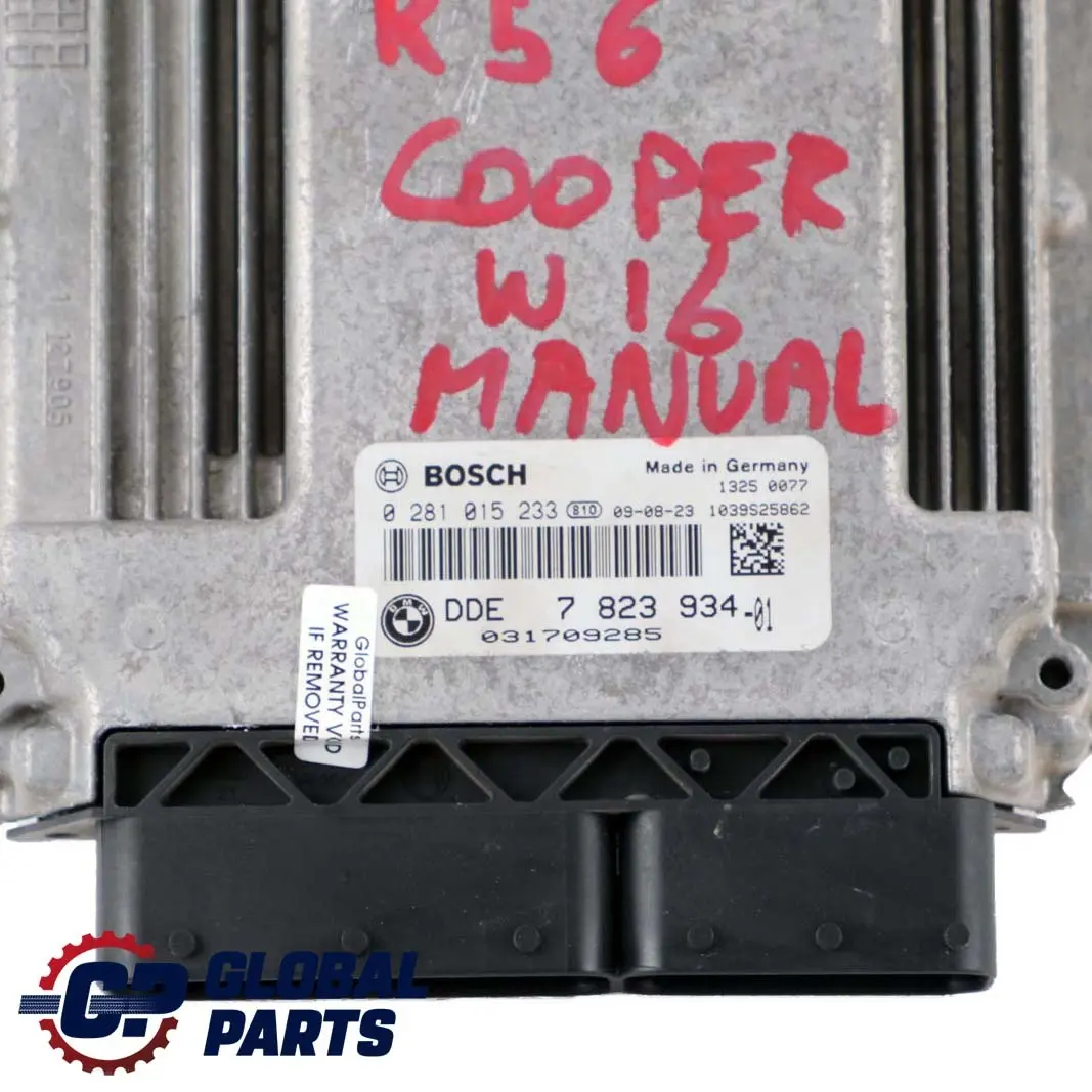 Mini Cooper One D R55 R56 Diesel W16 ECU DDE 0281015233 Manual - SKU 7823934 - Part number 7823934