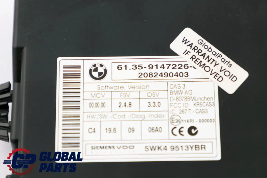 BMW E90 E91 LCI E92 330d Diesel N57 245HP ECU Motore Kit DDE CAS3 Chiave - SKU 7823973-1 - Numero di parte 7823973