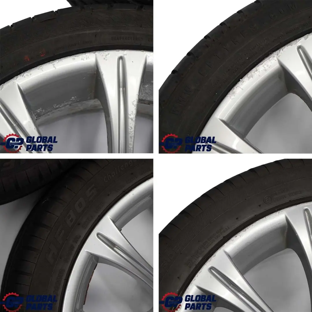 BMW E60 M5 Silver Set Complete 4x Wheel Rim with Tyres 19" M Radial Spoke 166 - SKU 7834625/626 - Part number 7834625 / 7834626