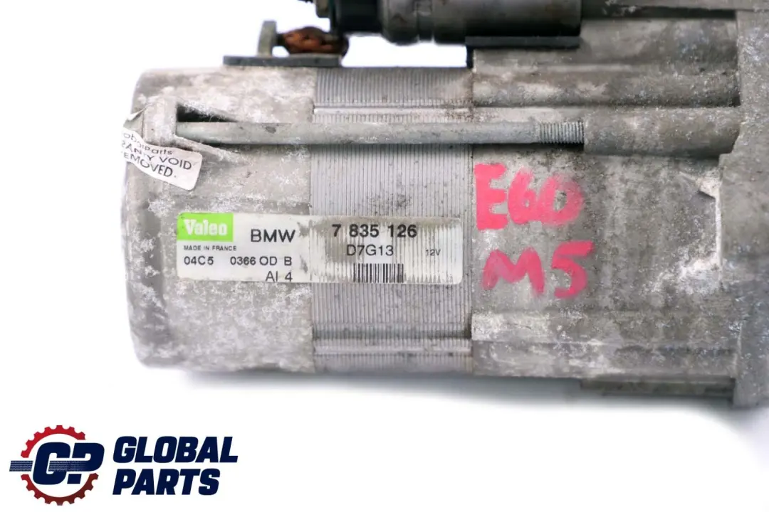 Demarreur Dynamo pour BMW E60 M5 E63 E64 M6 S85 à propos du numéro de pièce 7835126 BMW E60 M5 E63 E64 M6 S85 Demarreur Dynamo - SKU 7835126 - Numéro de pièce 7835126