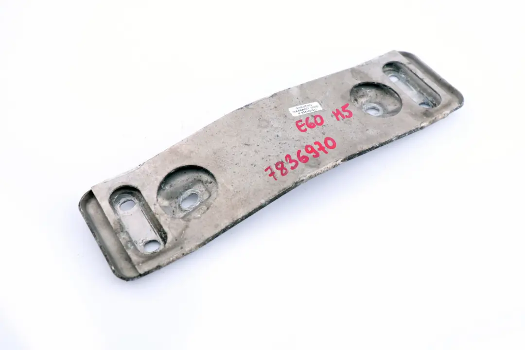 Connecting Plate Exhaust System Support Bracket to BMW 5 6 Series E60 E61 M5 E63 M6 with Part number 7836970 BMW 5 6 Series E60 E61 M5 E63 M6 Connecting Plate Exhaust System Support Bracket - SKU 7836970 - Part number 7836970