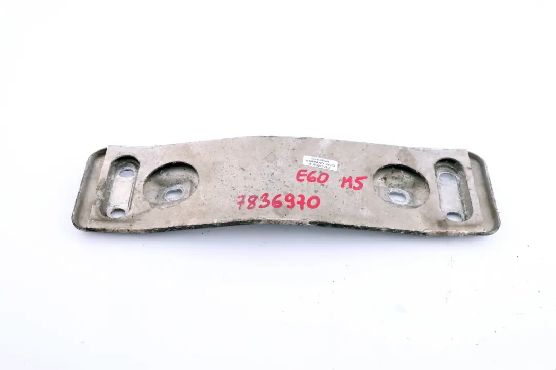 Connecting Plate Exhaust System Support Bracket to BMW 5 6 Series E60 E61 M5 E63 M6 with Part number 7836970 BMW 5 6 Series E60 E61 M5 E63 M6 Connecting Plate Exhaust System Support Bracket - SKU 7836970 - Part number 7836970