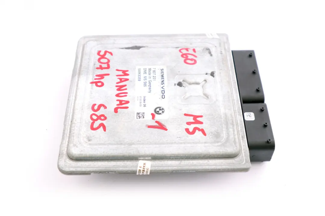 Steuergerät Motorsteuergerät DME 5WK9359 für BMW E60 M5 E63 M6 S85 Motor mit Teilenummer 7837231 BMW E60 M5 E63 M6 S85 Motor Steuergerät Motorsteuergerät DME 5WK9359 - SKU 7837231-1 - Teilenummer 7837231