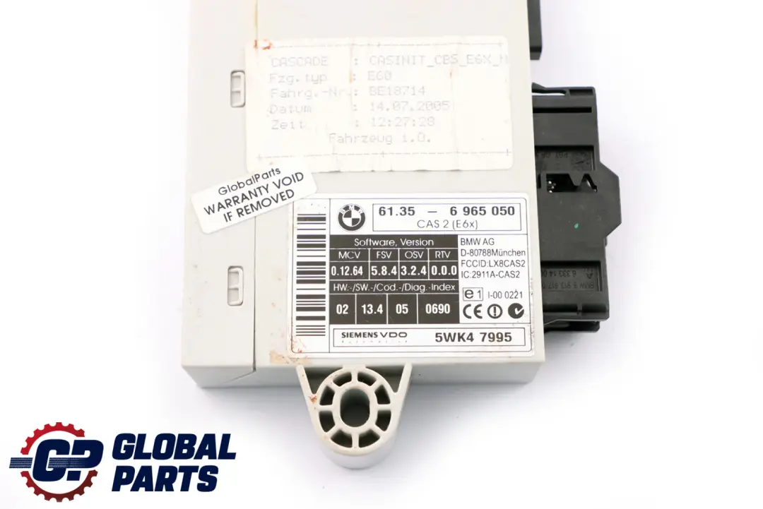  *BMW 5 6 er E60 M5 E63 E64 M6 507HP Steuergerät DME CAS3 Schlüssel - SKU 7837231 - Teilenummer 7837231