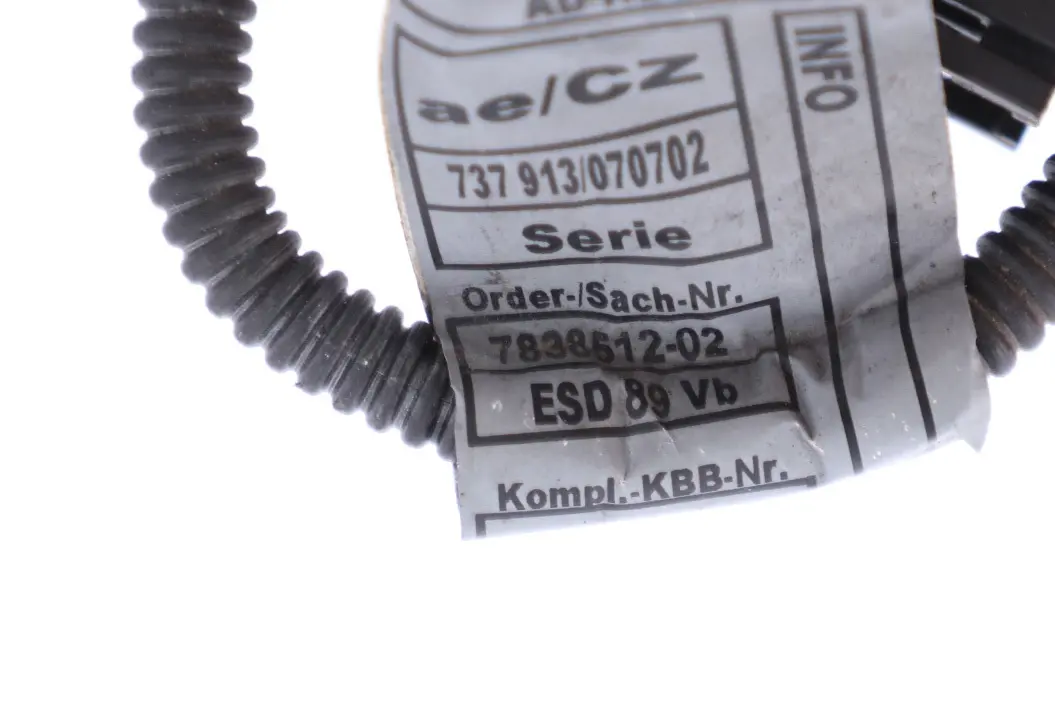 BMW 3 Series E90 E92 E93 M3 Battery Alternator Starter Cable Wiring - SKU 7838512 - Part number 7838512