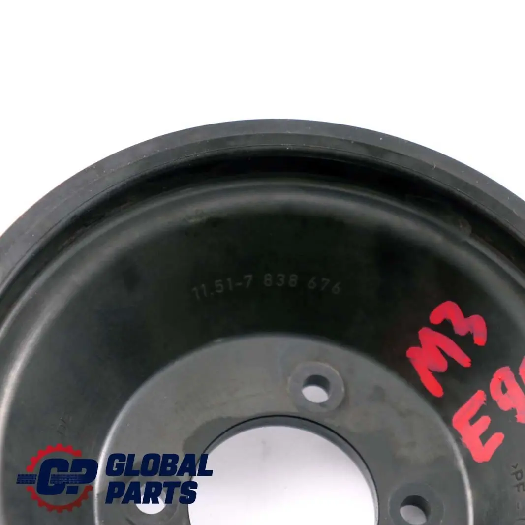 Water Pump Pulley to BMW 3 Series E90 E92 E93 M3 S85 Engine with Part number 7838676 BMW 3 Series E90 E92 E93 M3 S85 Engine Water Pump Pulley - SKU 7838676 - Part number 7838676