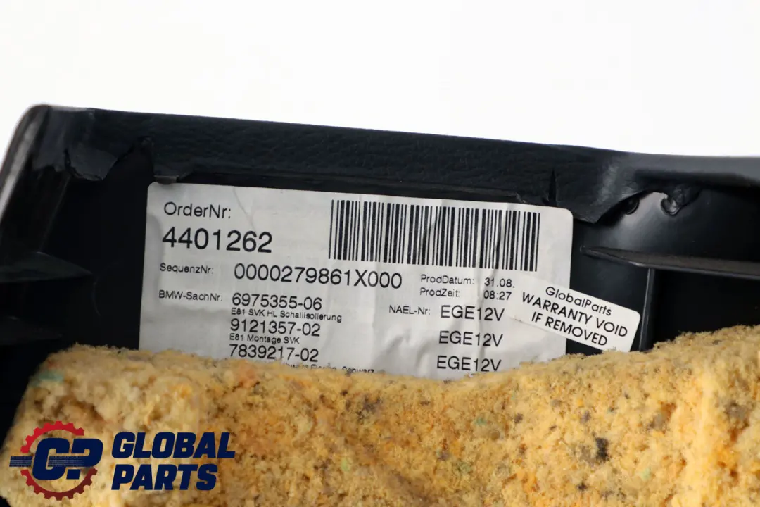 BMW 1 Series E81 2 Rear Left N/S Trim Panel Door Card Cloth Flashpoint Black - SKU 7839217-2 - Part number 7839217