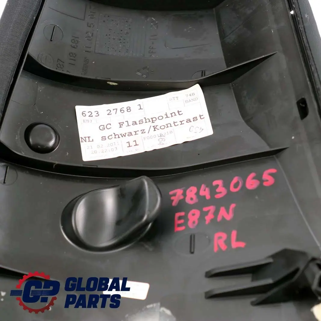 BMW E87 LCI Asiento Trasero Lateral Izquierdo Embellecedor Panel Flashpoint Azul - SKU 7843065 - Número de pieza 7843065