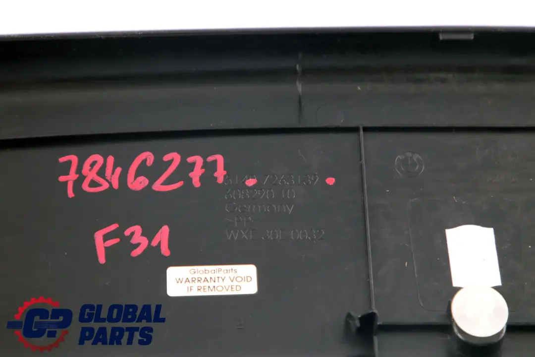 BMW F31 Portellone posteriore Pannello rivestimento interno superiore nero - SKU 7846277 - Numero di parte 7846277