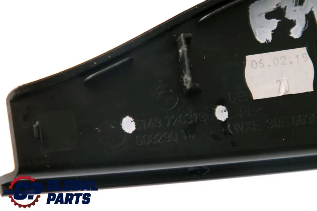 BMW F31 Garniture Couvercle Moteur Essuie Glace Coffre Arrière Noir - SKU 7846278 - Numéro de pièce 7263136