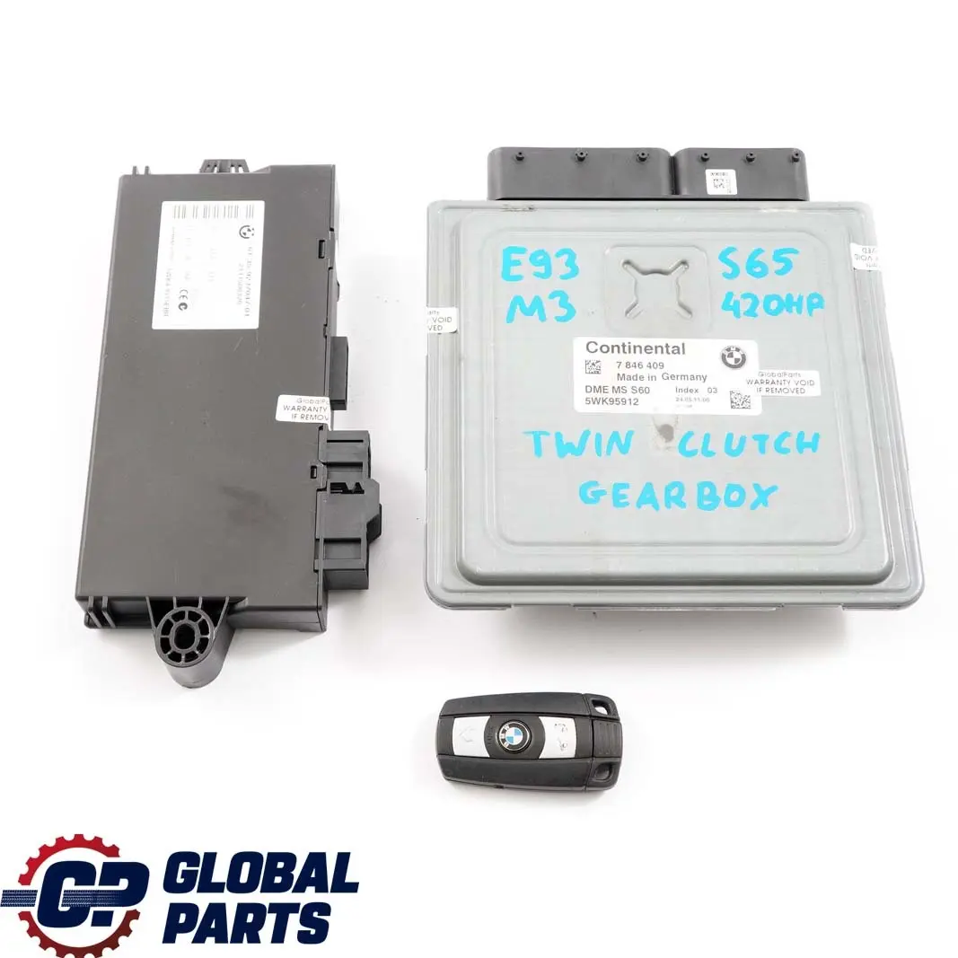 BMW E90 E92 E93 M3 Motor S65 420HP ECU Unidad Control Kit DME Llave CAS3 - SKU 7846409-1 - Número de pieza 7846409
