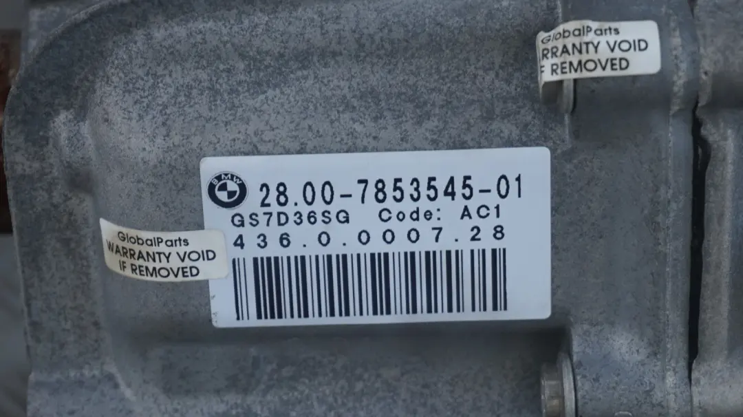 BMW F80 M3 F82 F83 M4 F87 M2 Twin Clutch Gearbox Drivelogic GS7D36SG WARRANTY - SKU 7853545 - Part number 7853545