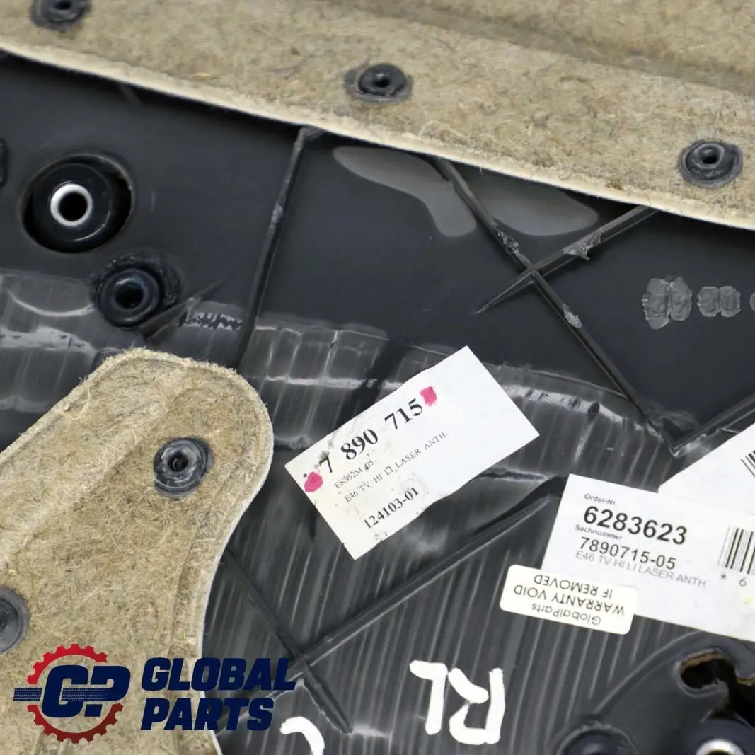 Left N/S Trim Panel Door Card Cloth Laser to BMW 3 E46 Saloon Touring Rear with Part number 7890715 BMW 3 E46 Saloon Touring Rear Left N/S Trim Panel Door Card Cloth Laser - SKU 7890715 - Part number 7890715