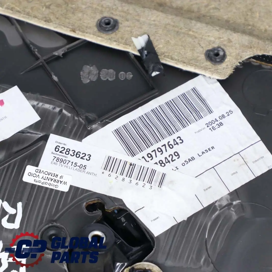 Left N/S Trim Panel Door Card Cloth Laser to BMW 3 E46 Saloon Touring Rear with Part number 7890715 BMW 3 E46 Saloon Touring Rear Left N/S Trim Panel Door Card Cloth Laser - SKU 7890715 - Part number 7890715