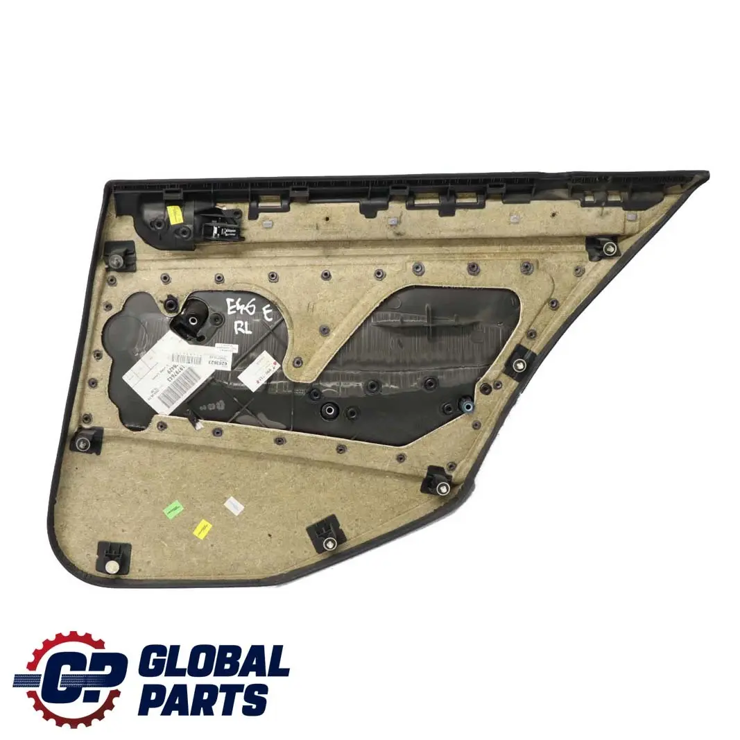 Left N/S Trim Panel Door Card Cloth Laser to BMW 3 E46 Saloon Touring Rear with Part number 7890715 BMW 3 E46 Saloon Touring Rear Left N/S Trim Panel Door Card Cloth Laser - SKU 7890715 - Part number 7890715
