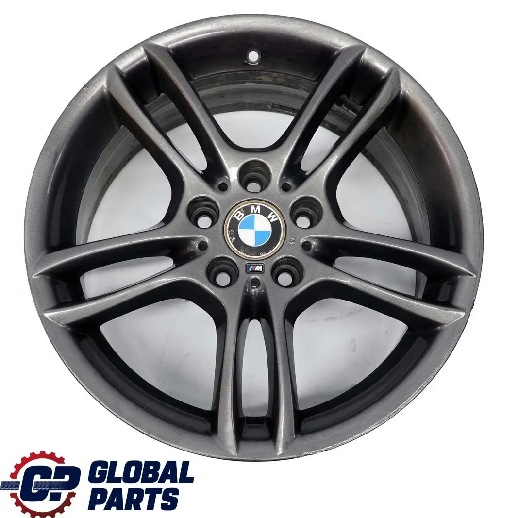 Grey Rear Alloy Wheel Rim 18" M Double Spoke 261 8,5J ET:52 to BMW E81 E87 with Part number 7891051 BMW E81 E87 Grey Rear Alloy Wheel Rim 18" M Double Spoke 261 8,5J ET:52 - SKU 7891051-5 - Part number 7891051