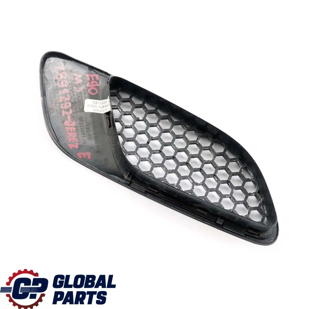 BMW 3 er E90 E92 E93 M3 Vorne Links Rahmen Ziergitter Jerezschwarz Schwarz - SKU 7891292-JEREZ - Teilenummer 0036359