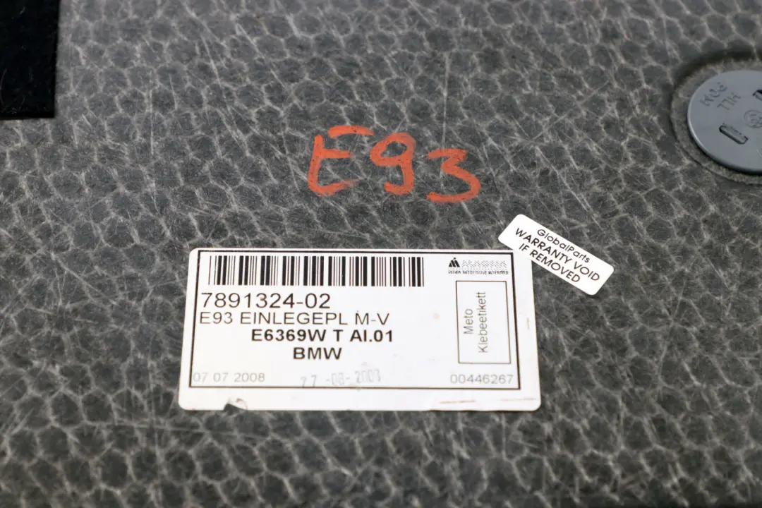 E93N LCI Einlegeplatte Gepäckraum für BMW 3 er E93 mit Teilenummer 7891324 BMW 3 er E93 E93N LCI Einlegeplatte Gepäckraum - SKU 7891324 - Teilenummer 7891324