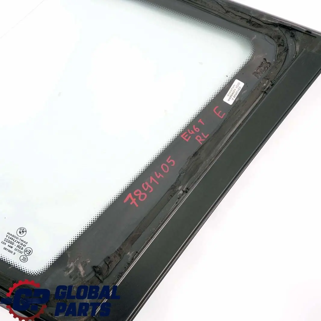BMW E46 Touring Fenetre Laterale Verre Arriere Gauche AS2 Brillant Moulure - SKU 7891405 - Numéro de pièce 7891405