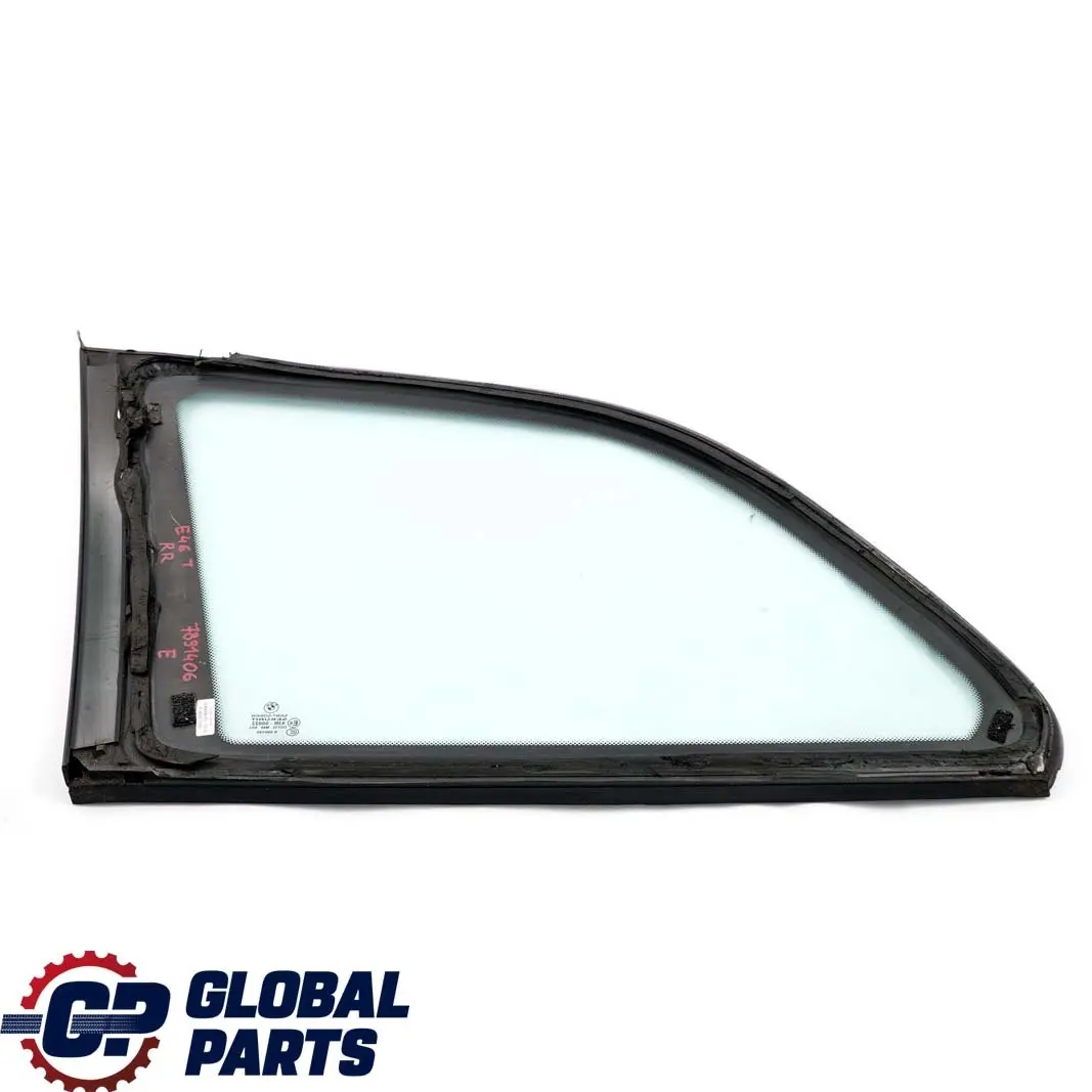 BMW 3 E46 Touring Rear Right O/S Side Window Glass Green AS2 High Gloss Strip - SKU 7891406 - Part number 7891406