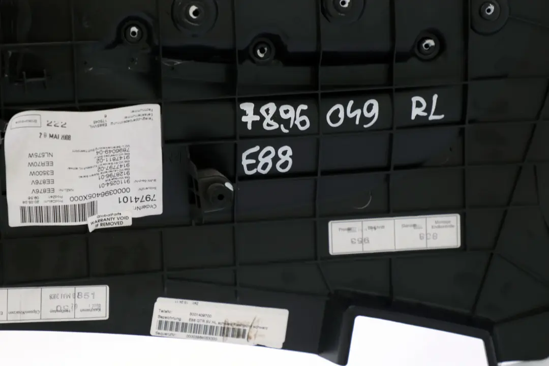 Left N/S Trim Panel Door Card Fabric Sensatec Flashpoint to BMW 1 Series E88 Rear with Part number 7896049 BMW 1 Series E88 Rear Left N/S Trim Panel Door Card Fabric Sensatec Flashpoint - SKU 7896049 - Part number 7896049