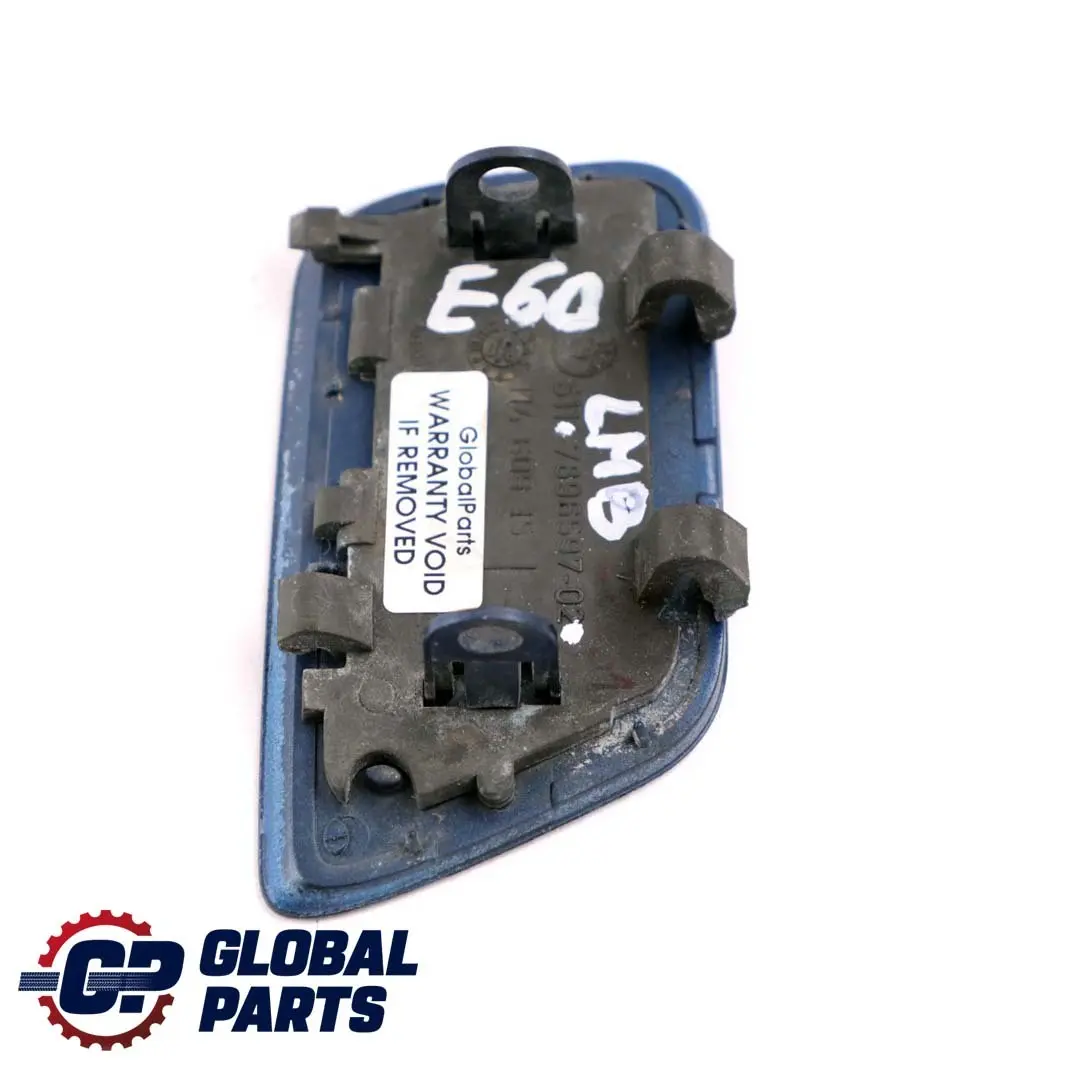 Front Bumper Headligh Flap Cover Left N/S Le Mans Blau Blue to BMW 5 Series E60 M with Part number 7896597 BMW 5 Series E60 M Front Bumper Headligh Flap Cover Left N/S Le Mans Blau Blue - SKU 7896597-LMB - Part number 7896597