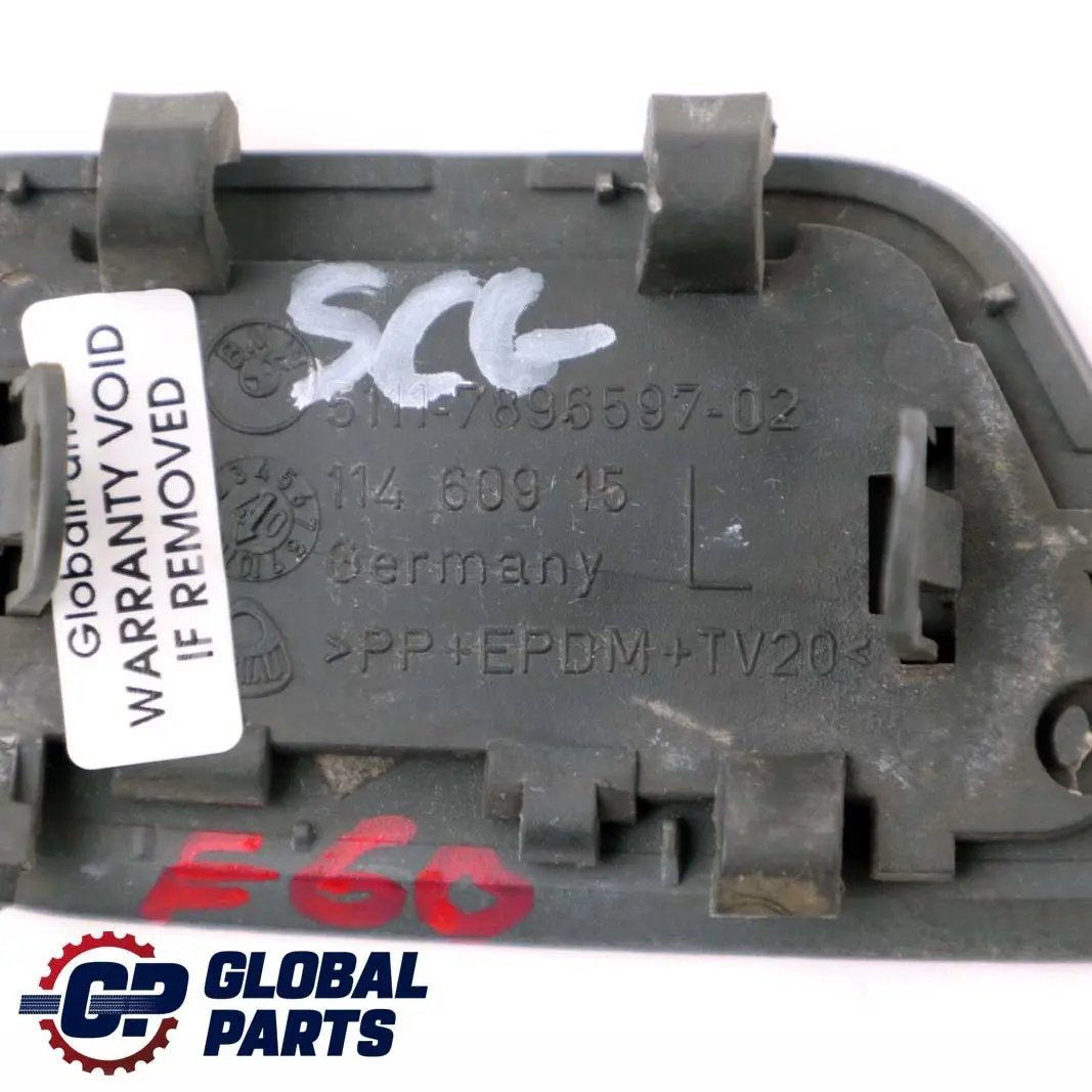 BMW 5 Series E60 M Front Bumper Headligh Flap Cover Left N/S Spacegrau Grey A52 - SKU 7896597-SCG - Part number 7896597