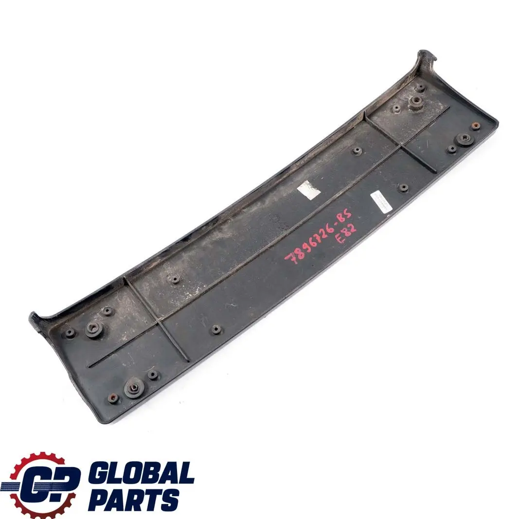 BMW 1 E82 E88 M Sport Front Bumper Licence Plate Holder Black Sapphire Metallic - SKU 7896726-BS - Part number 7896726