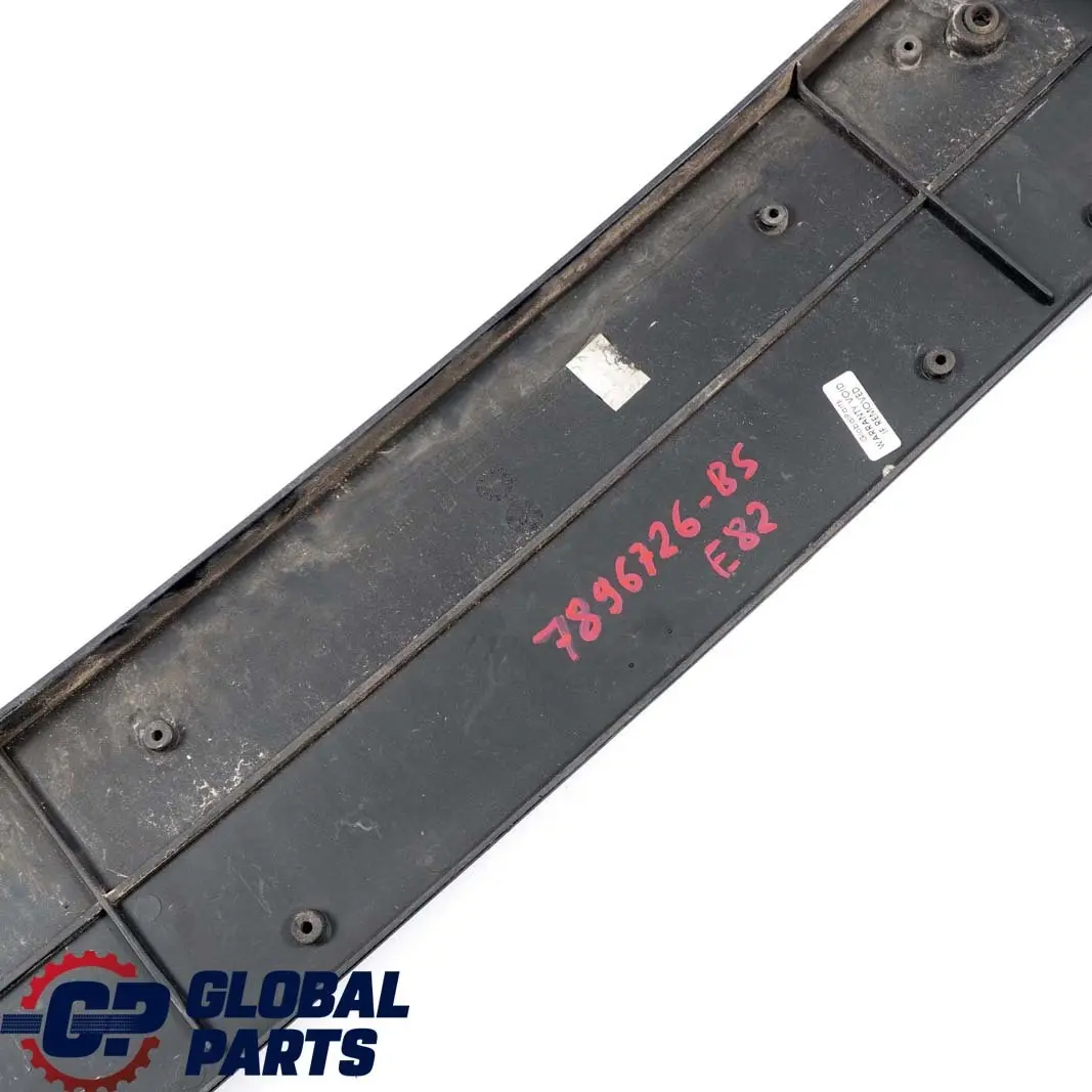 Front Bumper Licence Plate Holder Black Sapphire Metallic to BMW 1 E82 E88 M Sport with Part number 7896726 BMW 1 E82 E88 M Sport Front Bumper Licence Plate Holder Black Sapphire Metallic - SKU 7896726-BS - Part number 7896726