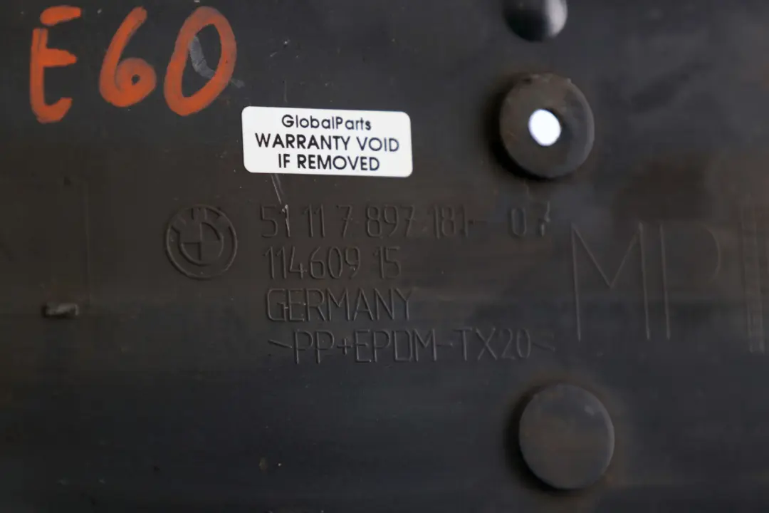 Licence Plate Holder Base Black to BMW 5 Series E60 E61 LCI M Sport with Part number 0394347 BMW 5 Series E60 E61 LCI M Sport Licence Plate Holder Base Black - SKU 7897181 - Part number 0394347