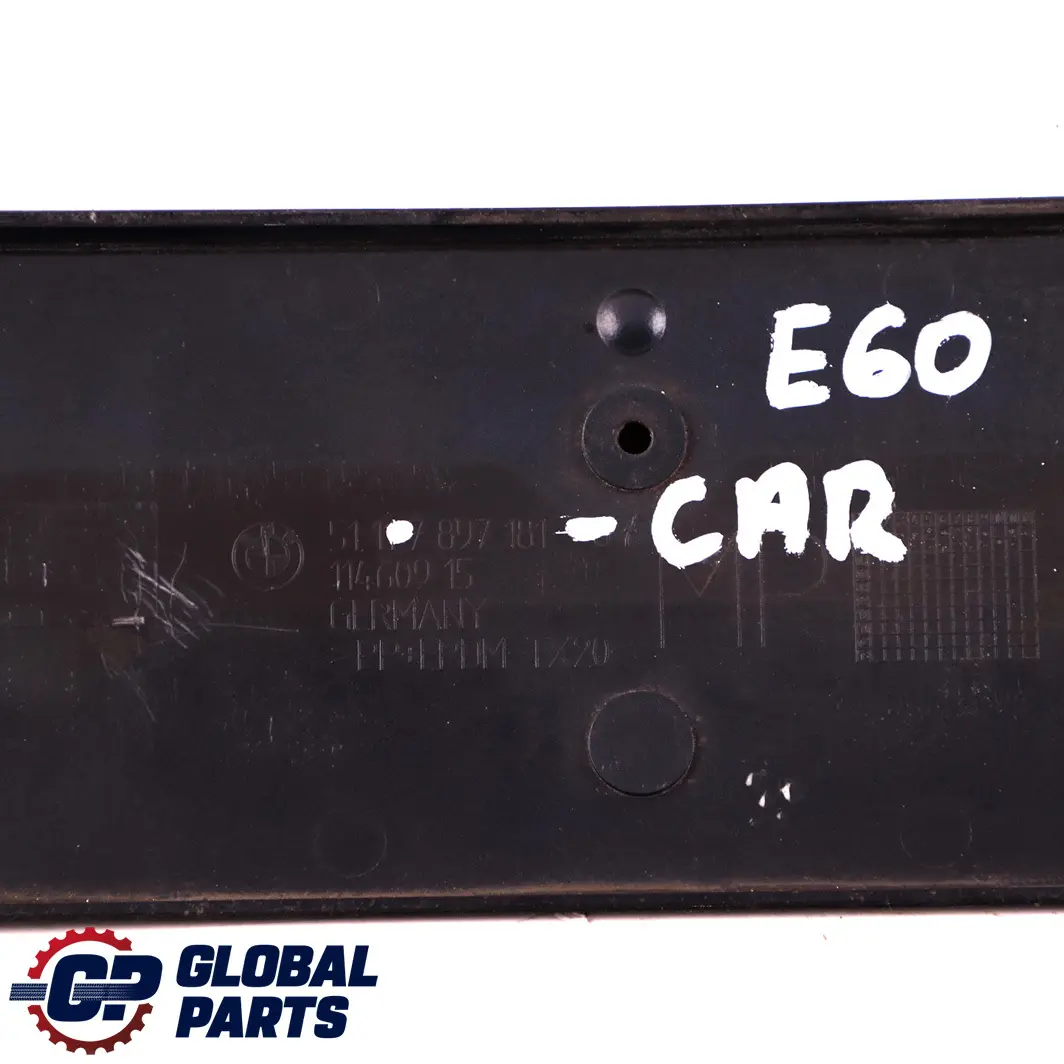 Licence Plate Holder Base Carbonschwarz Black 7897181 BMW 5 E60 E61 LCI M Sport - SKU 7897181-CAR - Part number 0394347