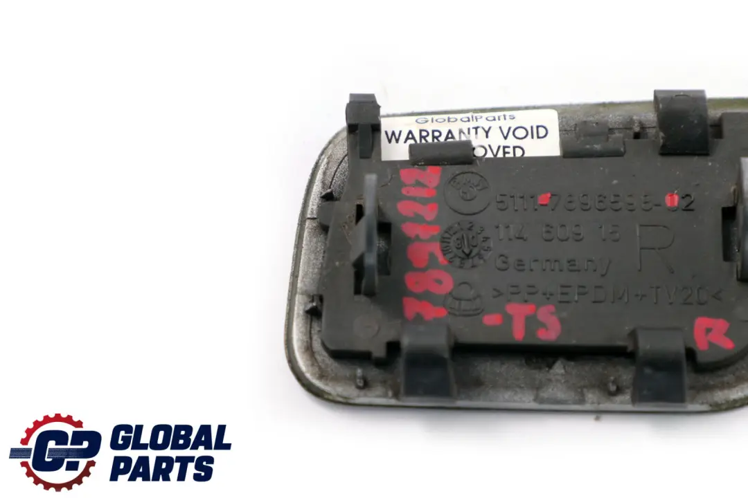 Front Bumper Headligh Flap Cover Right O/S Titansilber Silver to BMW 5 Series E60 M with Part number 7896598 BMW 5 Series E60 M Front Bumper Headligh Flap Cover Right O/S Titansilber Silver - SKU 7897212-TS - Part number 7896598