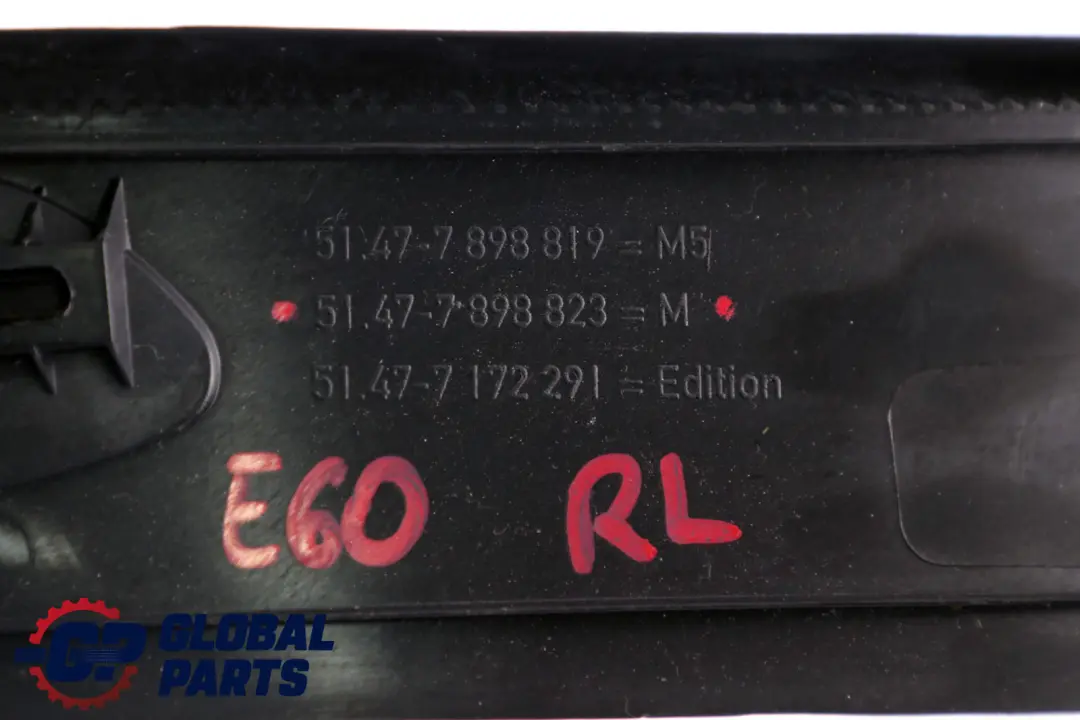 BMW E60 E61 M Sport Listwa Progowa Lewy Tył - SKU 7897245 - Numer Części 7897245